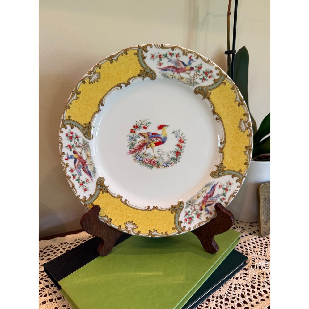 Vintage Andrea by Sadek Kingscote Chelsea Bird Yellow Dinner Plate Mint!! 10”